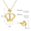 Sears Crown Necklace for 10K Yellow Gold with Women, 0.02ct Diamond, Sp51-0007-yg