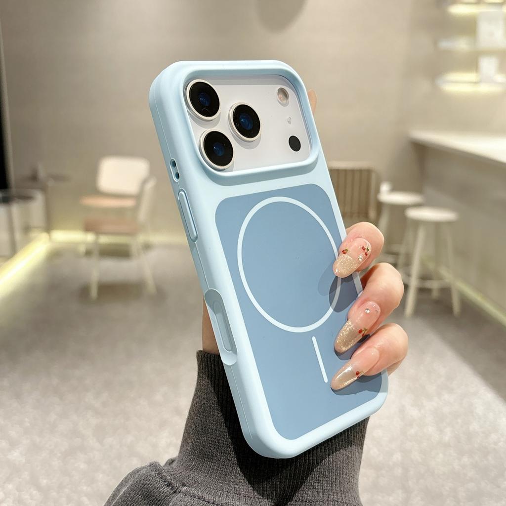 Роскошный модный цветной чехол из жидкого силикона для iPhone 17 Air 16 15 14 13 Pro Max Plus С магнитной крышкой для зарядки MagSafe