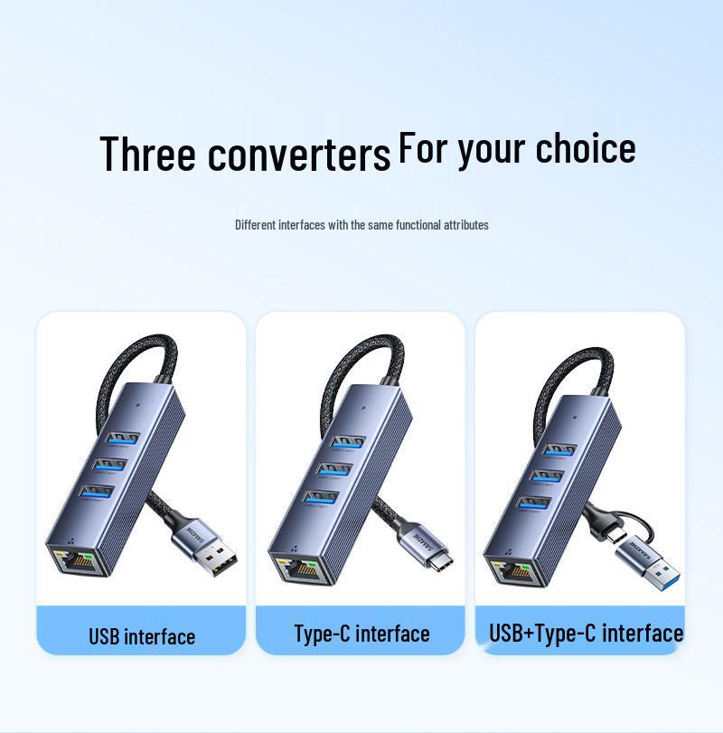 Адаптер Shan Ze USB-C к Ethernet: Док-станция с расширением портов RJ45 для ноутбуков