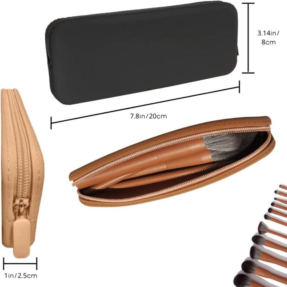 Силиконовый пенал 20*8*2,5 см сумка для хранения на молнии силиконовая сумка для кистей для макияжа для работы
