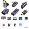 Набор из 6 шт. Адаптер-коннектор USB C Female на Male Прямой/Угловой 40 Гбит/с Быстрая зарядка 100 Вт