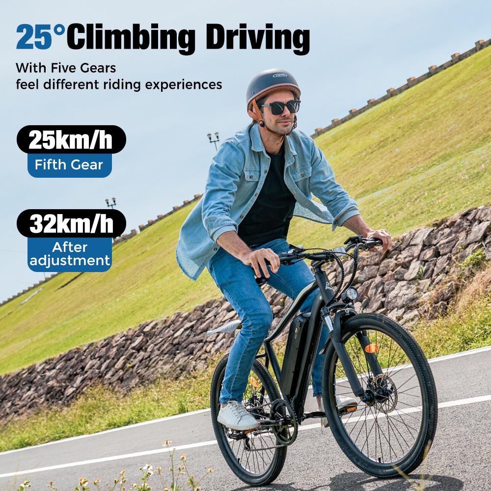 Электрический велосипед AgileRide EB3 500 Вт 10,4 Ач 100 км Макс. дальность 32 км/ч Скорость 26 дюймов Складной электрический велосипед