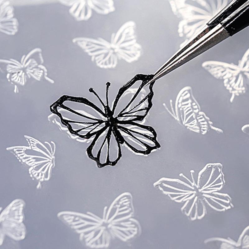 Силиконовая форма для абстрактного искусства с линиями граффити бабочки, для красоты, нейл-арта, сделай сам, ручной работы, форма силиконовая с любовным сердцем, свитером, клеткой