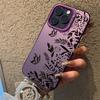 Luxury Lace Florals Pattern Phone Case For iPhone 15 14 13 12 11 16 Pro Max 7 Plus X Shockproof Electroplated Lens Bumper Cover