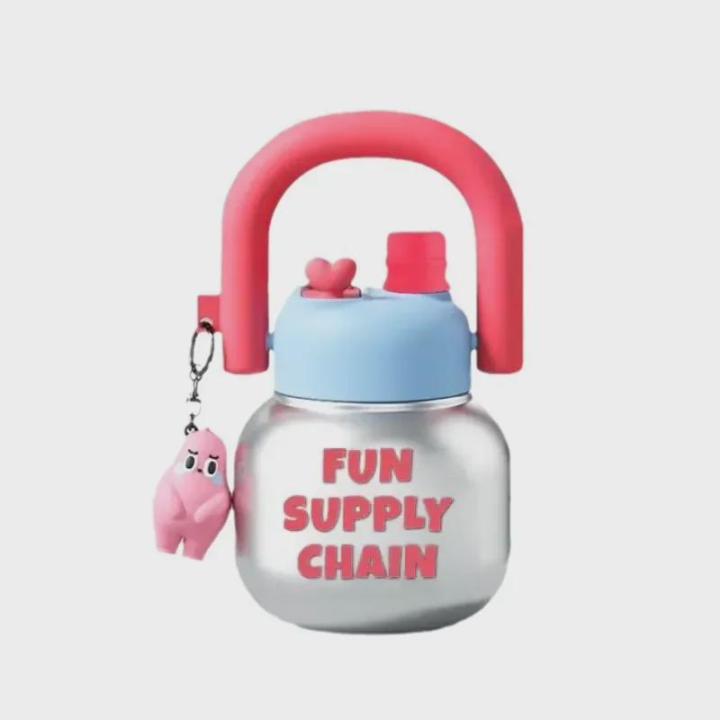 Portable Large-Capacity Cute Straw Cup for Girls