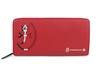 Round Zipper Long Wallet with Coin Purse CARNET 032615 Red