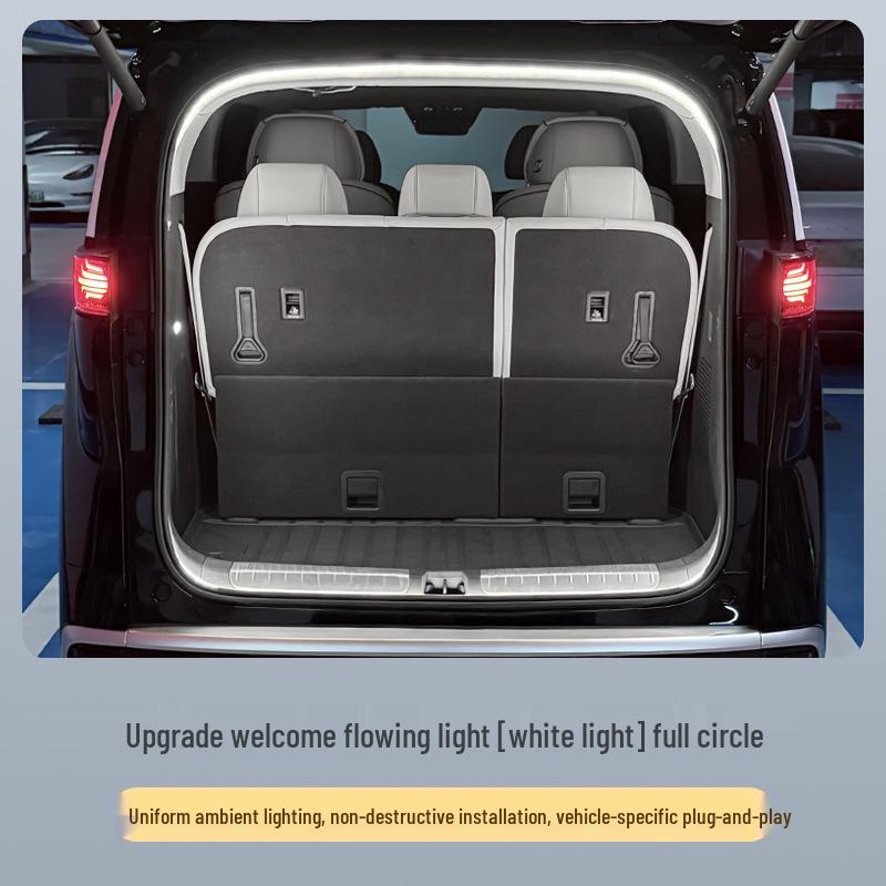 Toyota ESTIMA Светодиодная подсветка багажника и атмосферная динамическая приветственная подсветка задней двери