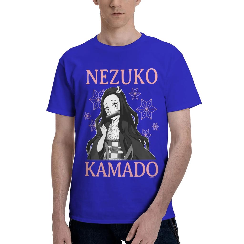 Demon Slayer Kimetsu No Yaiba Nezuko Pink Kimono Unisexs Tshirt Clothes Humor Tees Short Sleeve Fugees Cotton