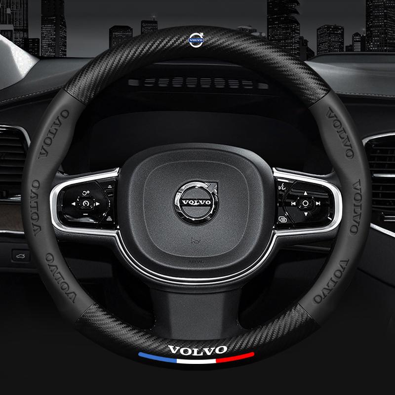 Volvo Значок Чехол на руль из кожи Стайлинг автомобиля Для Volvo XC60 XC40 XC90 V60 V40 XC70 V50 S60 V70 S90 AWD V90 S80 EX30 EX90