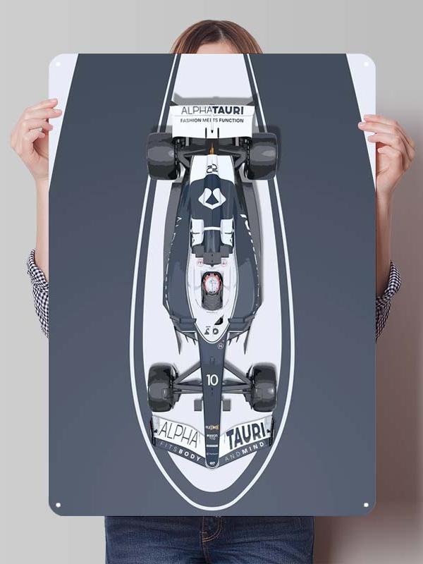 Юки Цунода Постеры Гонщика F1 Гонки Металлические Знаки Декор для Украшения Комнаты Пользовательские Жестяные Таблички для Настенного Художественного Украшения Ретро Дом