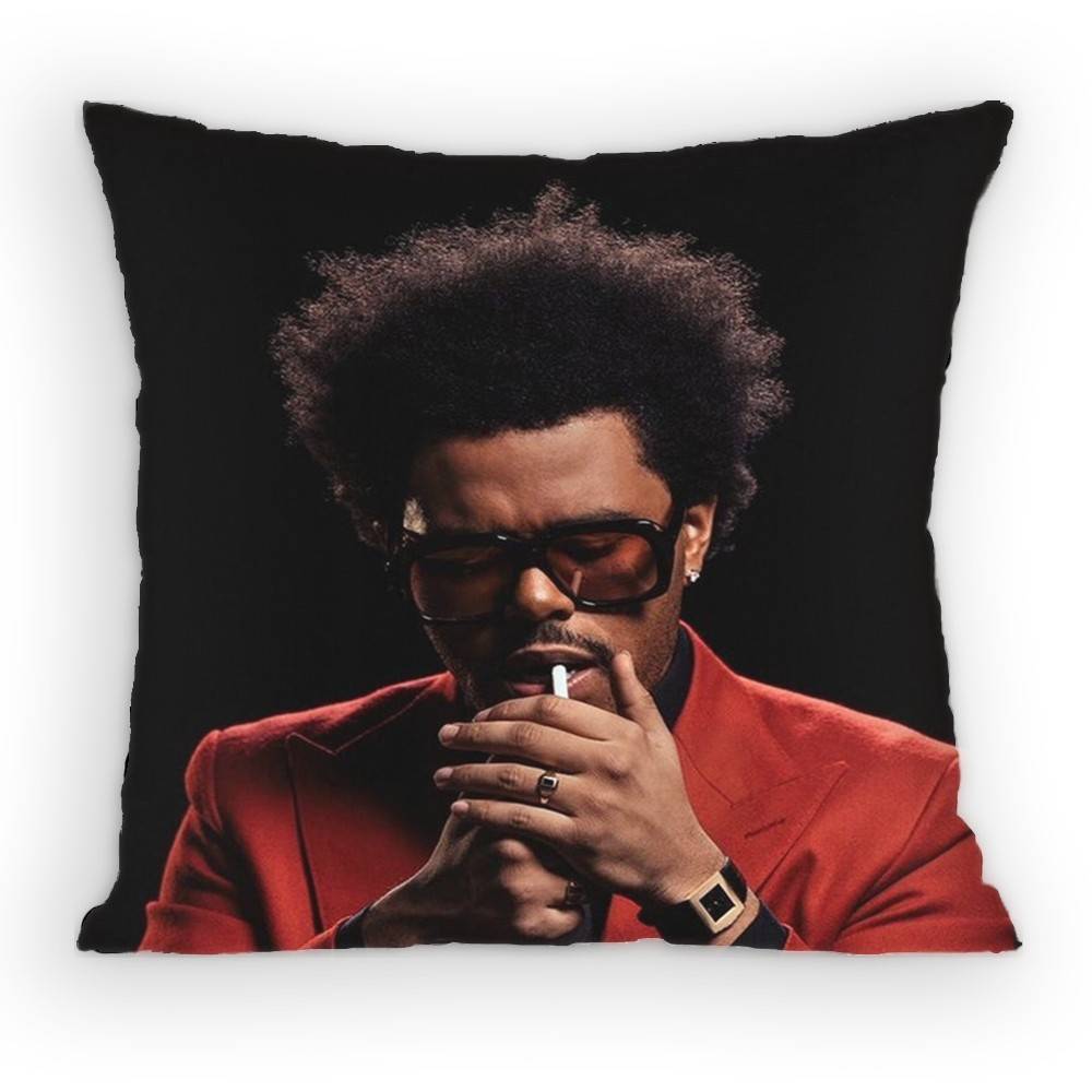 The WWeeknd XO Singer Pillow Case Antidustmite Pillowcase Invisible zipper silky short plush Sofa cushion cover