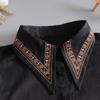 White Embroidery Fake Collar Women Big Lapel False Collars Woman Decoration Detachable Collars Tie  Blouse Removable Nep Kraagie