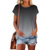 Women's Short Sleeve T Shirts Round Neck Cute Tunic Tops Basic Tees Blouses Loose Fit Pullover