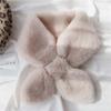 Plush Comfortable Neckerchief Imitation Rabbit Fur Scarf Korean Style Wraps Women Cross Scarf