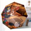 Автоматический зонт Tom & Jerry с открытием/закрытием, прочная железная рама, складная портативная конструкция, для путешествий, для повседневного использования 170