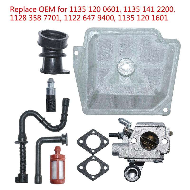 Комплект резиновых деталей карбюратора и воздушного фильтра для бензопилы MS361 MS 361 # 1135 120 0601 C3R-S236 с воздушным, топливным и масляным фильтрами