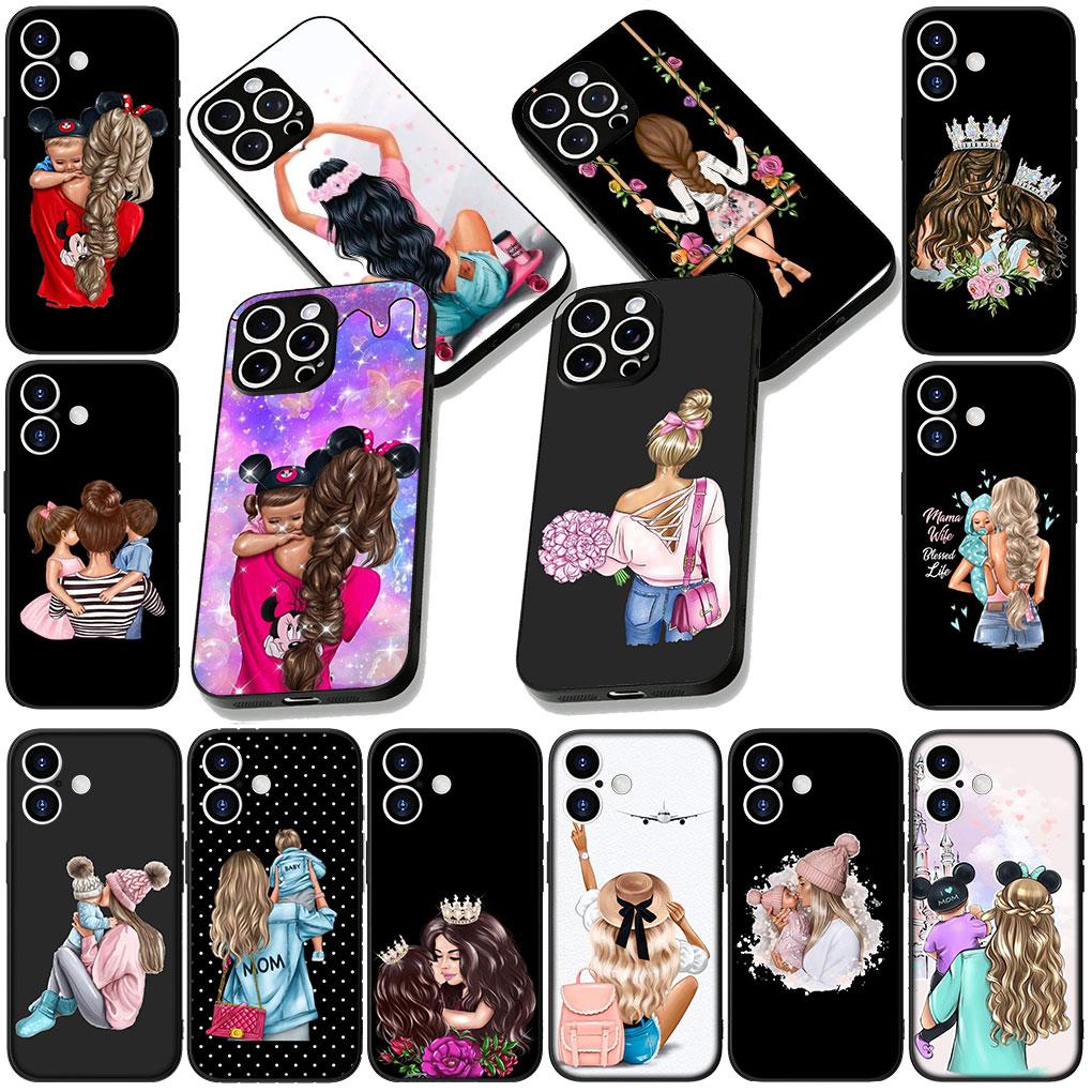 Phone Cover for Samsung Galaxy S25 S24 S23 FE Plus Ultra S7 Edge A16 A15 5G s25+ Casing Case Family Boy Woman Baby Girl Mom
