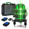 Laser Level, Green Laser, 5-Line, 6-Point Full Line, High Precision, Large Square Line, Optical Measuring Instrument, Waterproof, Lightweight, for Bui