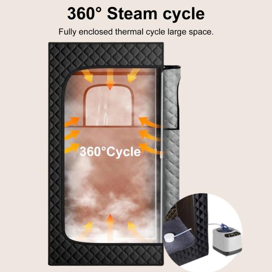 Складная палатка-сауна для помещений с мощным паром, режимом таймера, складная конструкция с двойной молнией, простая сборка