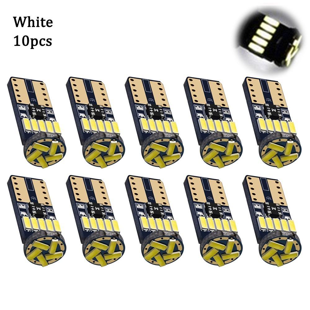 10pcs Super Bright T10 License Plate Light 168 12V Car LEDs Light W5W 194 Side Lights