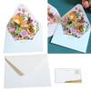 Multifunctional 3D Flower Greeting Card Blessing Card Gift Card DIY Gift Messages Crafted with Care Envelope Mum Gifts