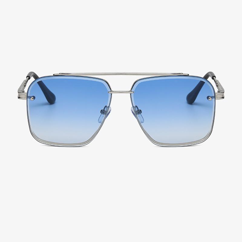 Модные классические квадратные солнцезащитные очки, крутые мужские большие солнцезащитные очки в металлической оправе для женщин, очки для вождения