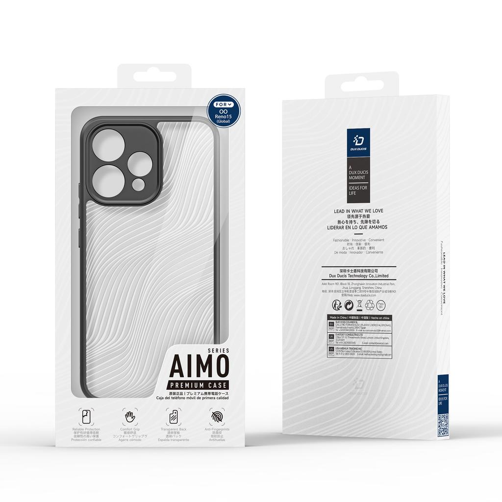 Для Oppo Reno15c 5G (Китай)/Oppo Reno15 5G (Глобальный) Чехол DUX DUCIS Серии Aimo TPU+PC Матовый Ударопрочный Чехол для Телефона (Сертификация REACH)