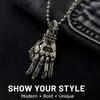 Robot Hand Necklace In Copper Finish For Trendy Fashion Accessory Lovers