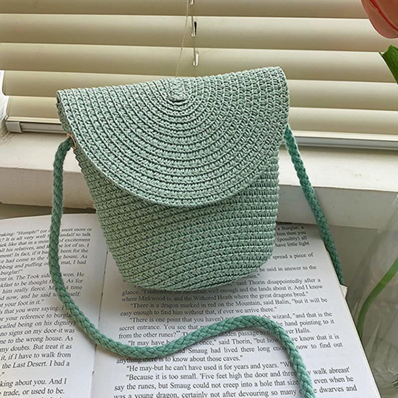 Yogodlns Новая маленькая свежая сумочка, французская соломенная тканая сумка, сумка на плечо, сумка серии Sen, пасторальная сумка через плечо, летняя сумка