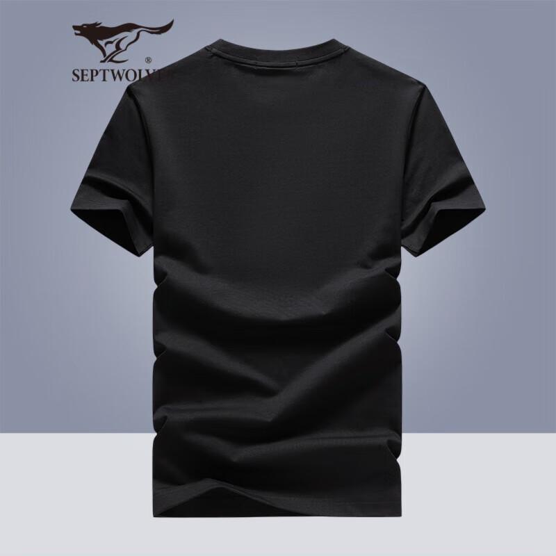 Qipilang Men's Classic Wolf Print Short Sleeve T-Shirt