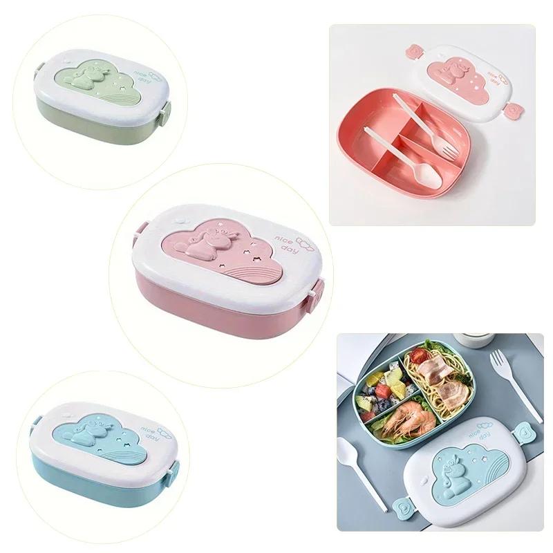 Портативный отсек для ланча, герметичный контейнер для еды, контейнер для бенто, подходит для микроволновой печи, подходит для хранения блюд, для школы, кемпинга, пикника