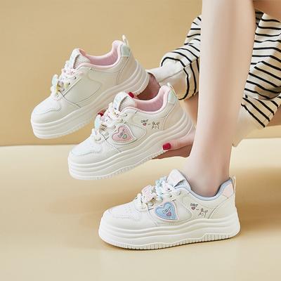 Женские повседневные кроссовки на толстой платформе, нескользящие, со шнуровкой, для ходьбы, дышащие, удобные, теннисные туфли для женщин, легкие, для тренировок