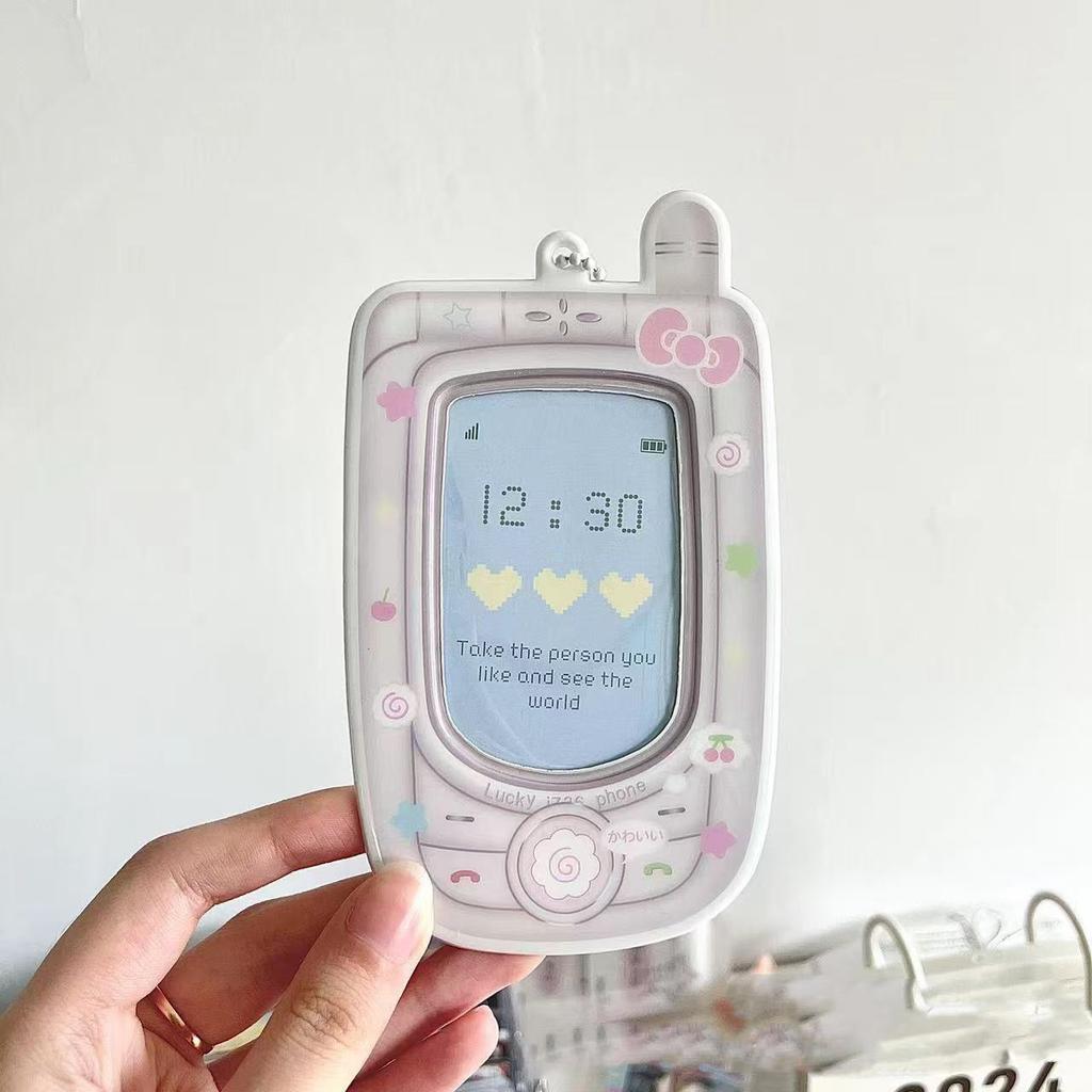 1Pc Cute Mobile Phone Camera House Shape PVC Card Holder Kpop 3-inch Photocard Display Pendant for Backpack Keychain