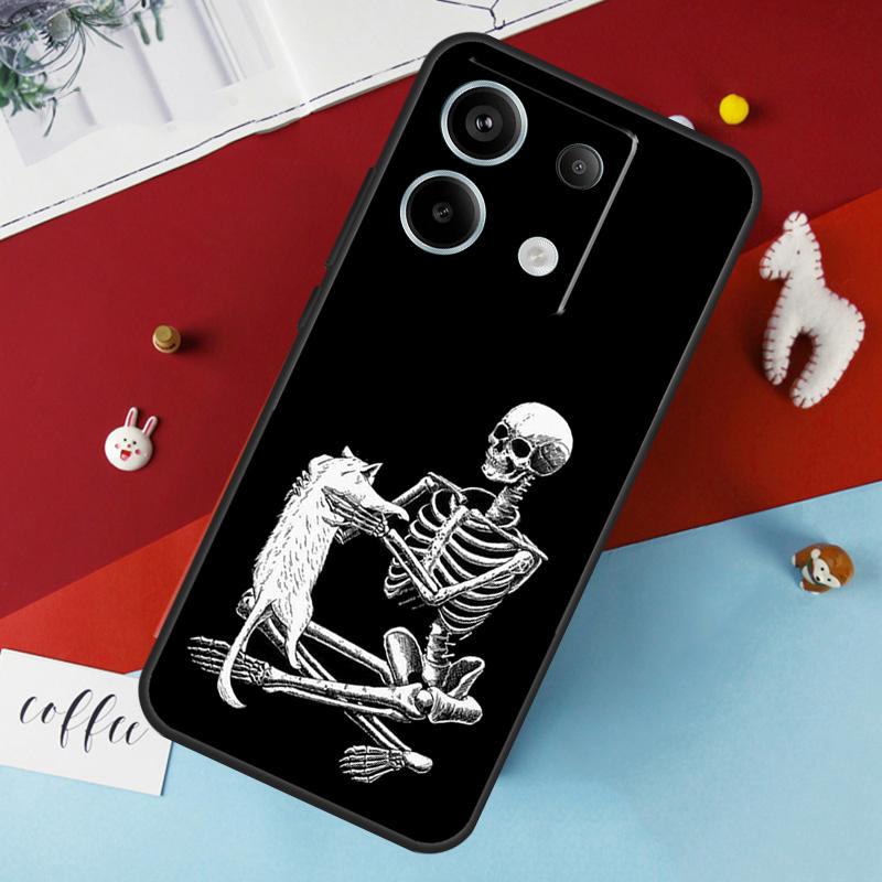 Эстетичный скелетный чехол для Xiaomi Redmi Note 13 Pro 14 12 11 10 15 Pro Plus Redmi 10C 12C 13C 14C 15C 15