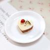 3Pcs Simulation Chocolate Cakes Miniature Food Figurine Dollhouse Accessories