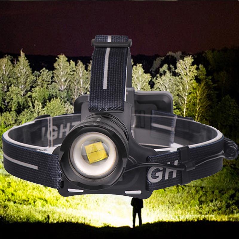 XHP160 1000 000LM Светодиодный налобный фонарь Powerbank 7800 мАч 18650 Батарея Фара Масштабируемый водонепроницаемый налобный фонарик Лампа