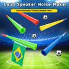 Stadium Horn with Flag Loud Sound Plastic Cheering Trumpet Noise Maker Long Air Horn Sporting Events Football Game Graduation Sports Supplies