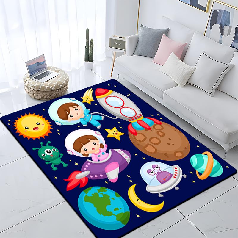 Декоративный ковер с рисунком астронавта для детской комнаты, подушка для кемпинга, игровой коврик Aera, коврик для пола, ковер для игровой зоны, коврики для пола