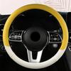 Perforated Nappa Leather Car Steering Wheel Cover Warm In Winter Cool In Summer Non-slip PU Leather Auto For 38cm Steering Wheel