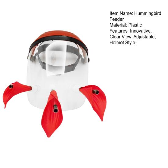 Шлем-кормушка для колибри, свободные руки, уличная шляпа-кормушка для птиц с 1/2/3 отверстиями, регулируемая маска для лица, кормушка для диких птиц для двора, сада, патио