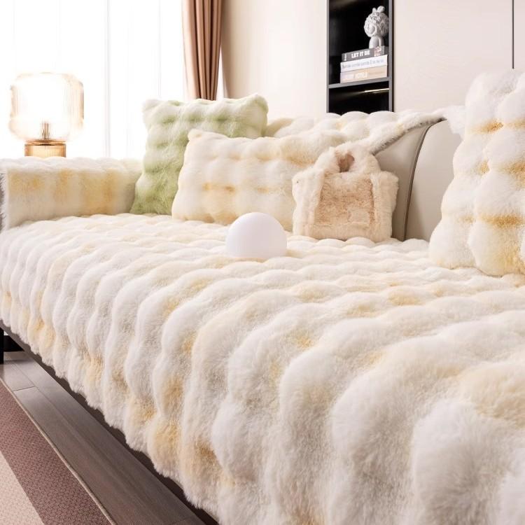 Зимнее утолщенное диванное полотенце для сохранения тепла, кроличий плюш, можно накрыть, чехол на подушку сиденья, чехол, всеохватывающее покрытие для спинки и подлокотников, тканевое одеяло