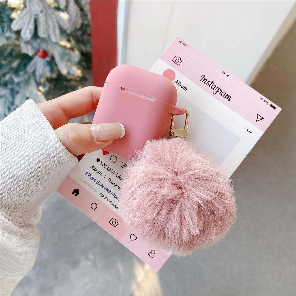 Plush case suitable for Apple AirPods 1st Generation Bluetooth Earphone Protective Case, Pro1 Earphone Case, Silicone Soft Case