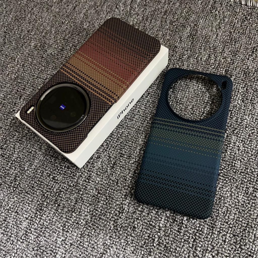 Новый чехол для телефона с узором из углеродного волокна и кевлара для VIVO X200 Pro Mini X200S, ультратонкий, магнитный, противоударный
