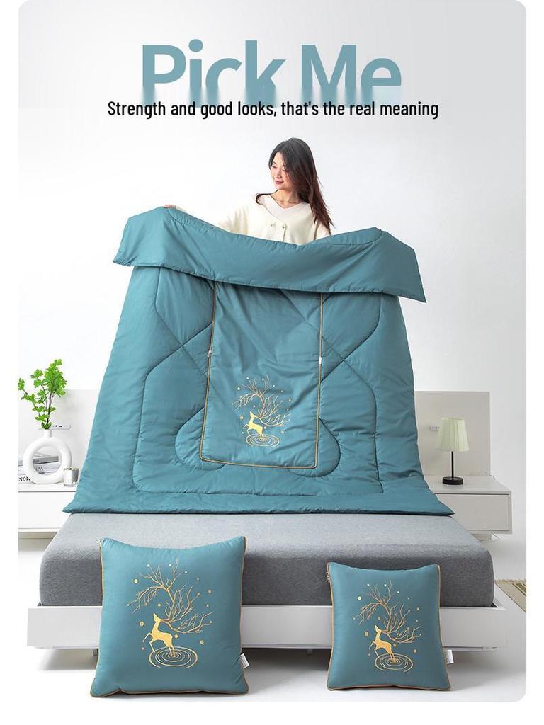 2025 Звездное небо Сика Олень Хлопковая подушка и набор одеял
