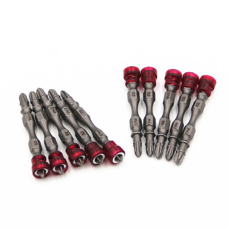 5 шт./набор Ph2 Односторонние магнитные биты для отвертки Шестигранный хвостовик 1/4 дюйма