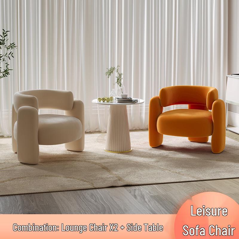 Elegant Single Sofa Chair Set for Balcony, Hotel, or Salon Lounge
