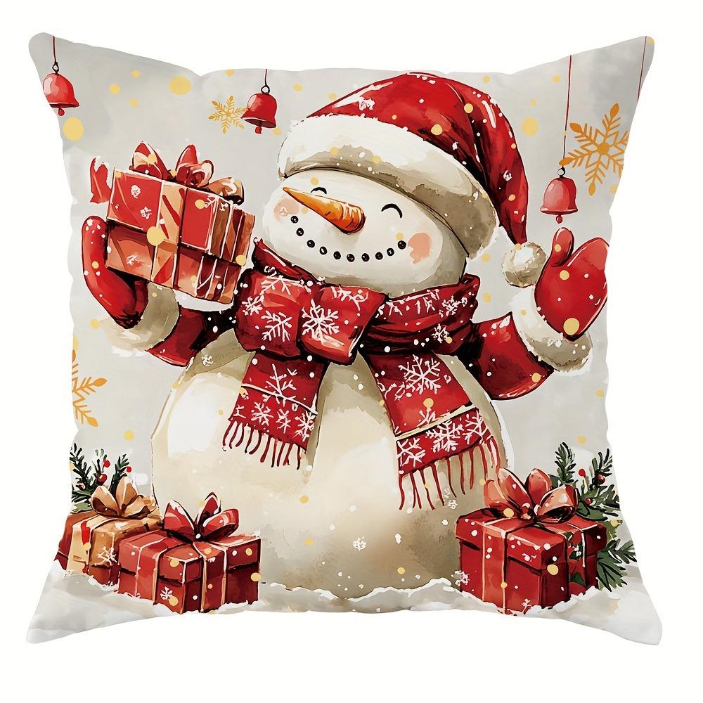 Рождественское украшение наволочка новогодний подарок Санта Клаус Снеговик Птица наволочка диванная подушка наволочка украшение для комнаты дома