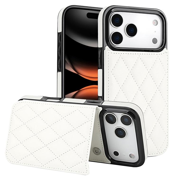 Double Buckle Rhombic PU Leather Phone Case
