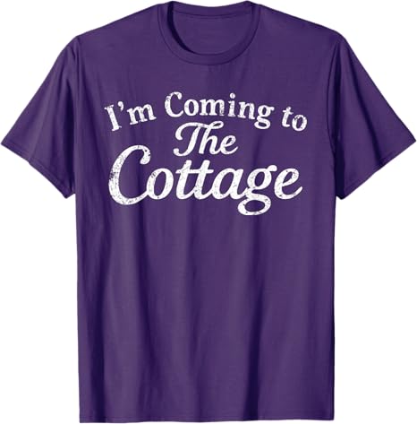 RoUnisexce Hockey Couple Unisex Women Im Coming To The Cottage TShirt Y2k Letters Printed Sayings Tee Novelty Gift Short Sleeve Tops