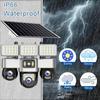 LS VISION V380 pro 15MP 8K Three Lens WIFI Solar Camera Outdoor Waterproof PIR Humanoid Detection Security Video Monitor Night Vision
